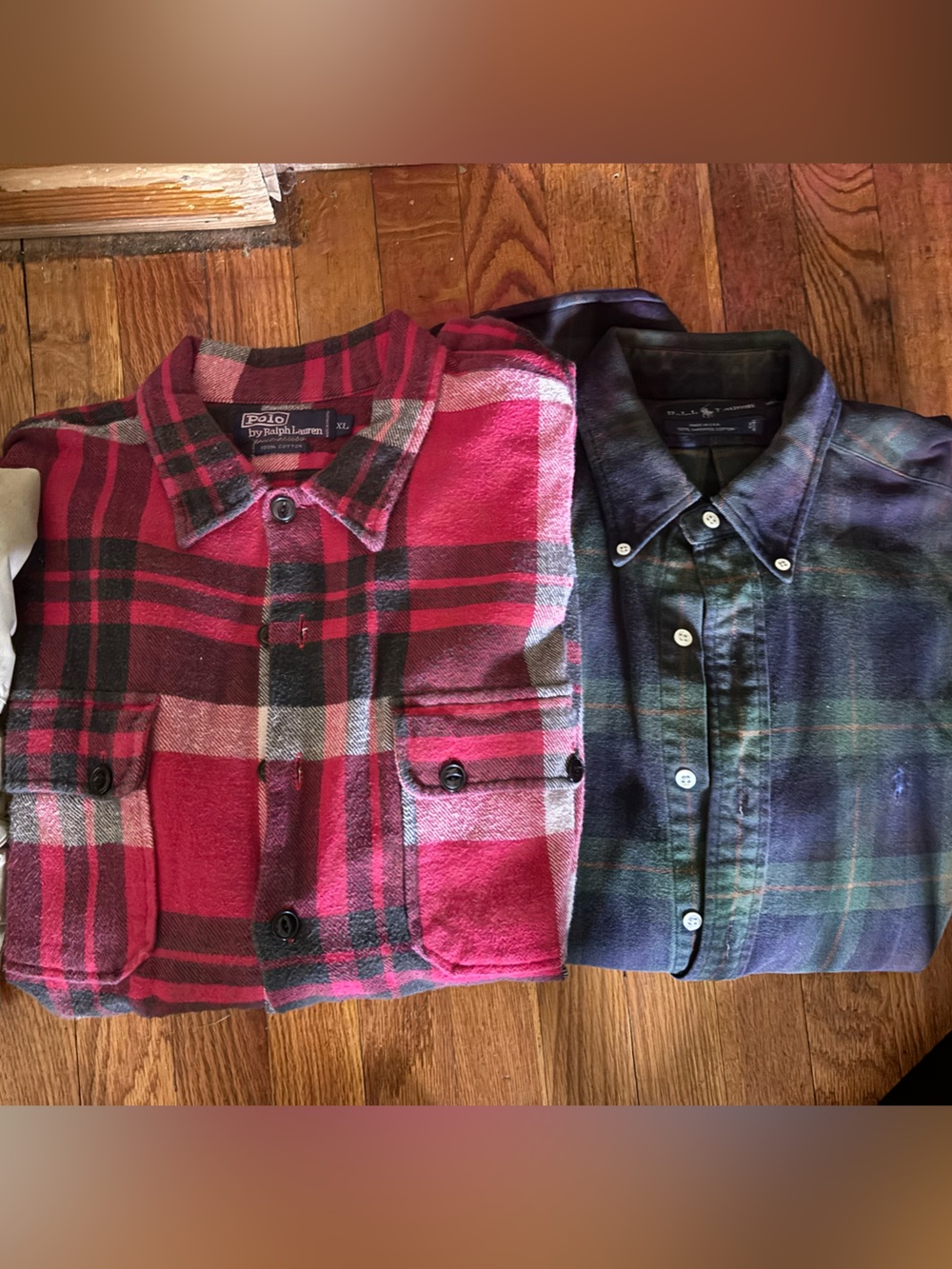 Polo by Ralph Lauren Red & Green Plaid Button-Down Shirts - Men's Duo
